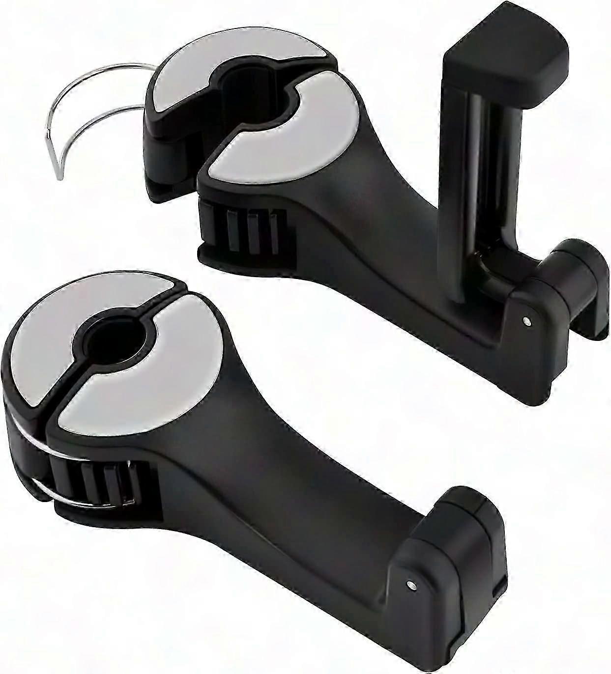 2 in 1 Car Hooks for Headrest - 2 Pack Car Hooks & Bracket Set