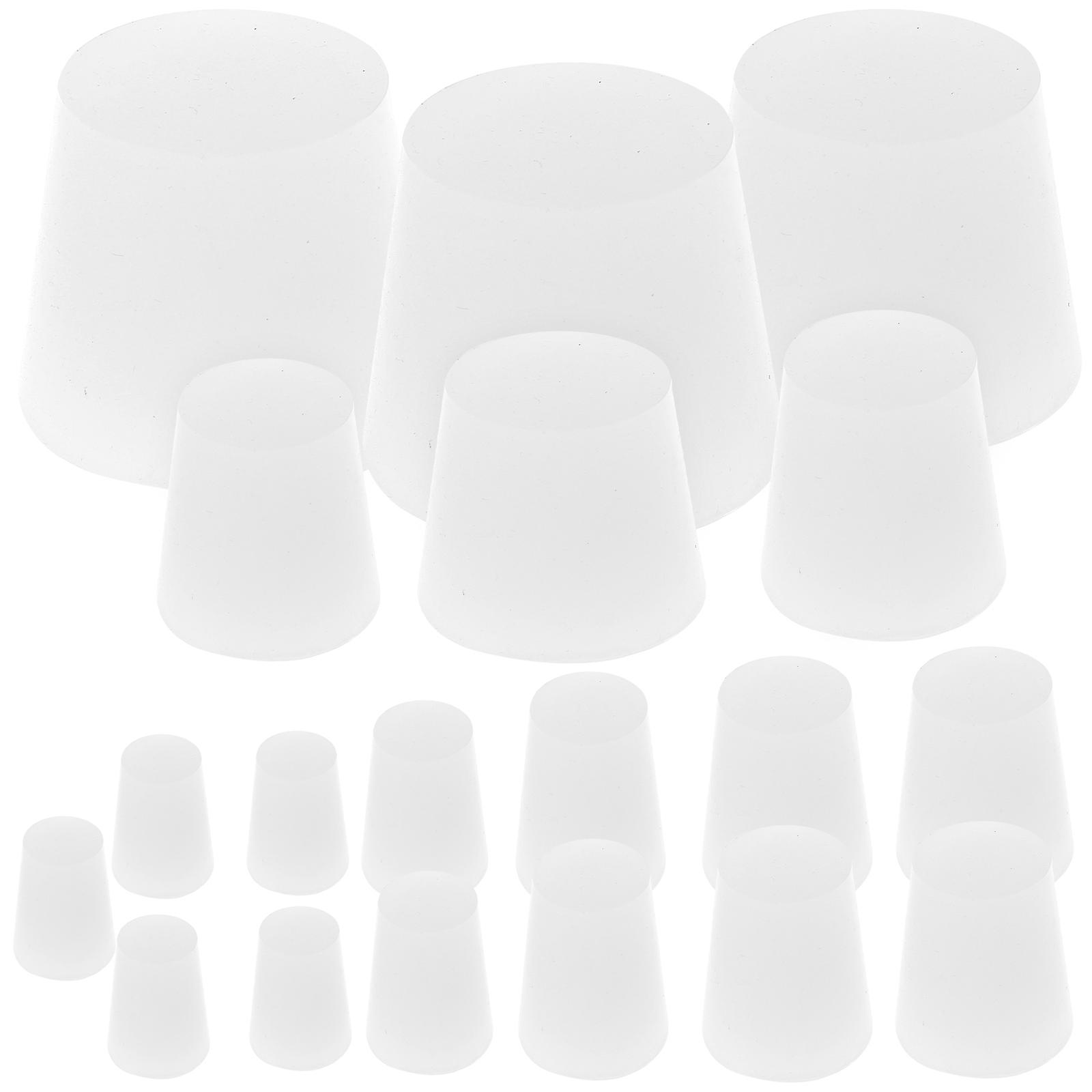 Test Tubes Bung Stopper 19Pack Laboratory Instruments For Medical Research Rubber Sealing Plugs Smooth Texture For Scientific Experiments