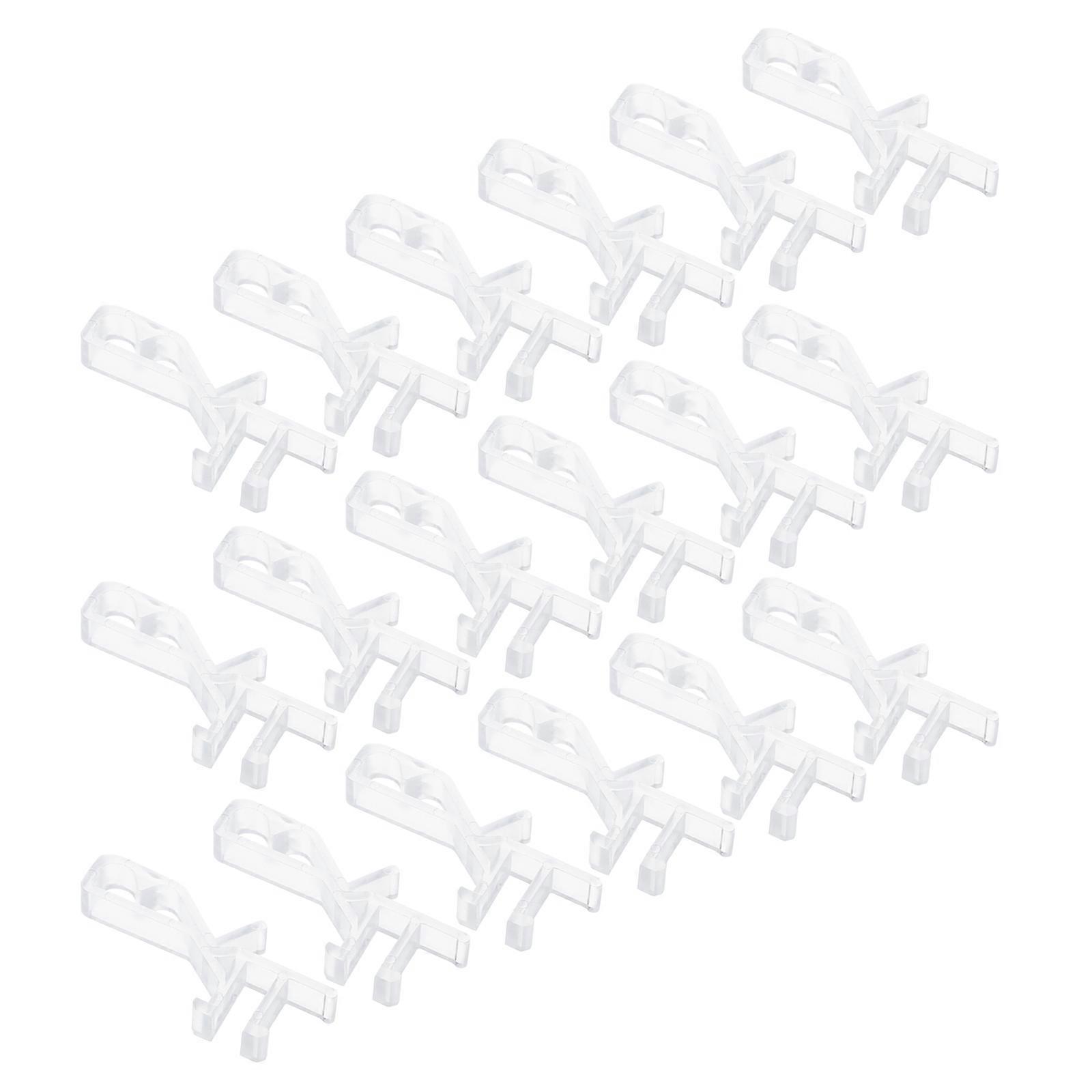 Transparent Plastic Curtain Clips for Vertical Blinds Replacement Parts Home Use Set of 20 Adjustable Angle