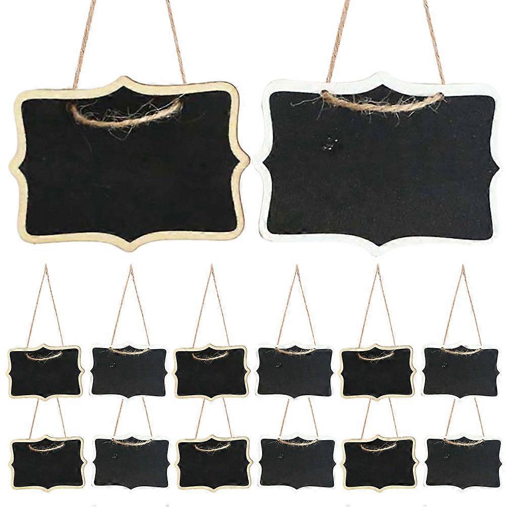 20pcs Miniature Wooden Double Sided Chalkboard Signs for Restaurant Menus, Party Decor, and Home Message Display