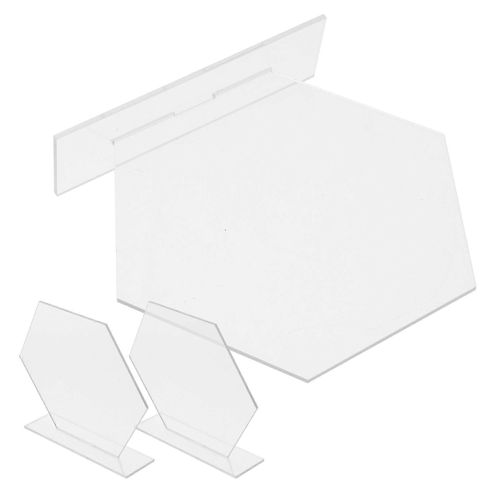 Elegant Acrylic Blank Signs for Wedding Table Numbers and Decor Transparent Reusable 3 Sets