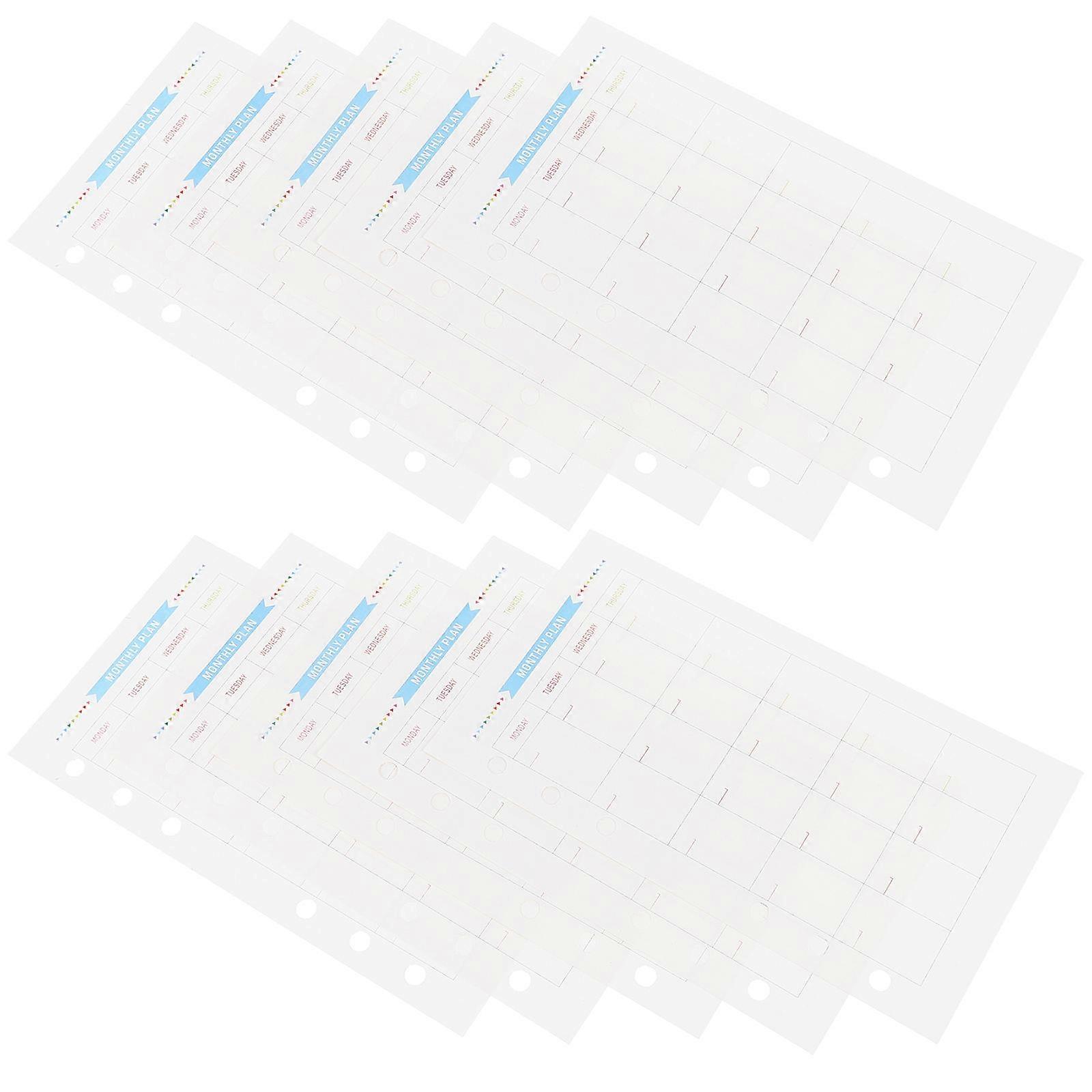 40 Sheets A6 Size 6 Hole Paper Refills for Notebook Planner Journal Dairy
