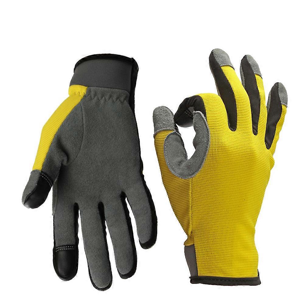 Touch Screen Gloves with Genuine for Riding Use Flexible Fit Reinforced Palm 0.5mm Thickness