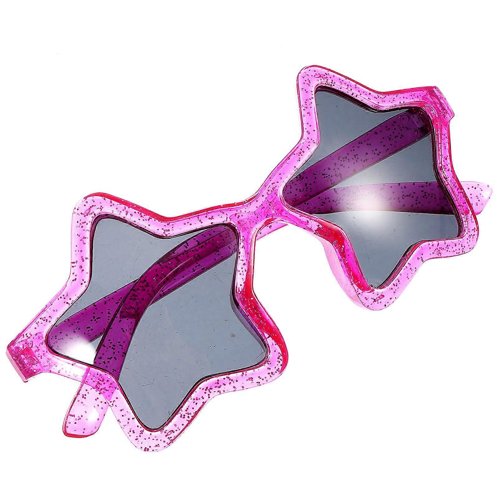 Children's Five-Pointed Stars Sunglasses Accessories Ideal For Costume Parties 1Pcs Rosy