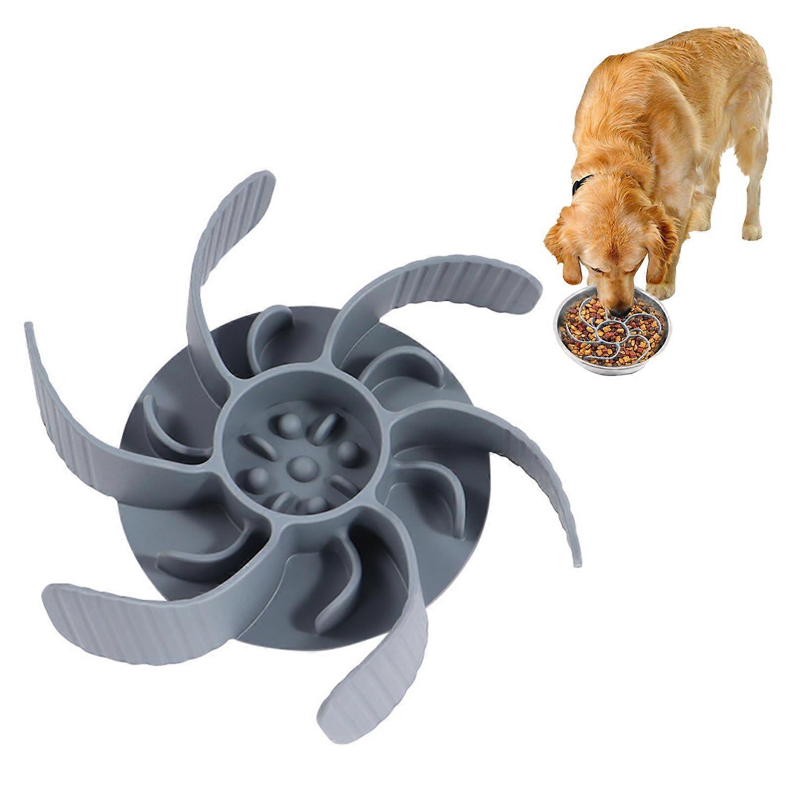 Anti Sling Insert for Bowl Silicone Slow Feeder for Dog Bowls Grey Anti Slinging Without Dog Bowl