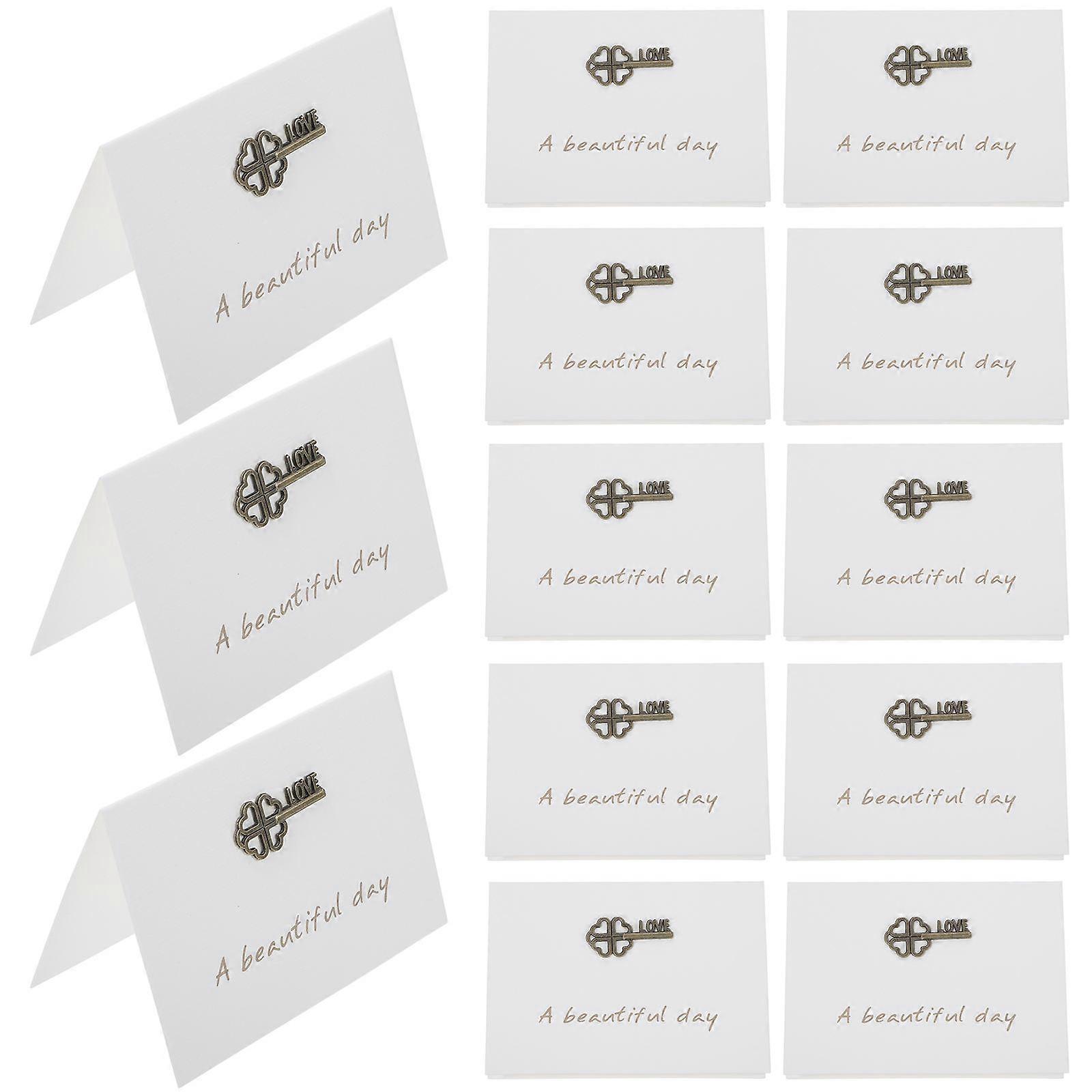 Greeting Cards With Envelopes 20 Sets For Celebrating Events 8.5x6cm White Matte Finish