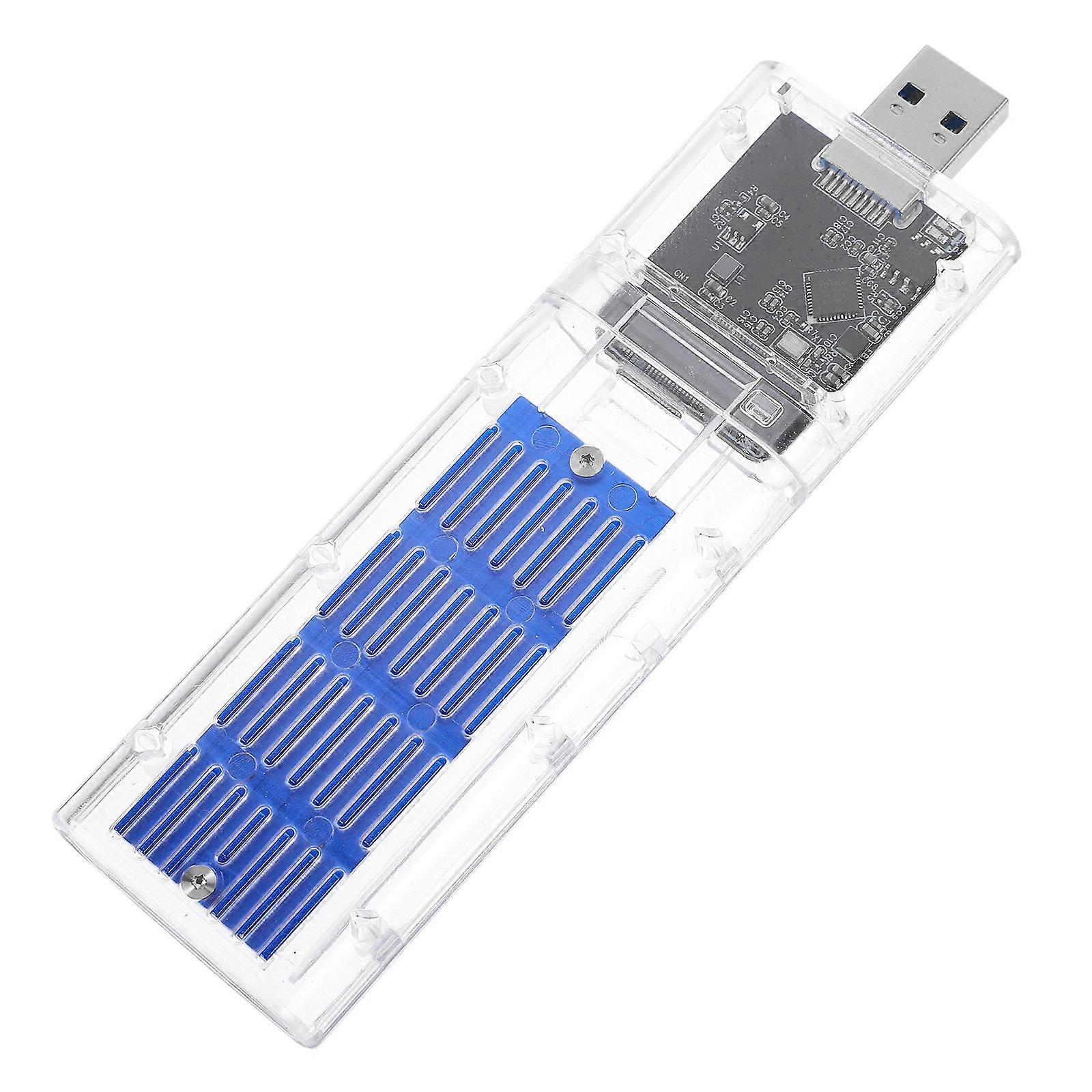 Portable Hard Drive Enclosure with SSD Adapter Functionality, Easy to Connect via USB Plug