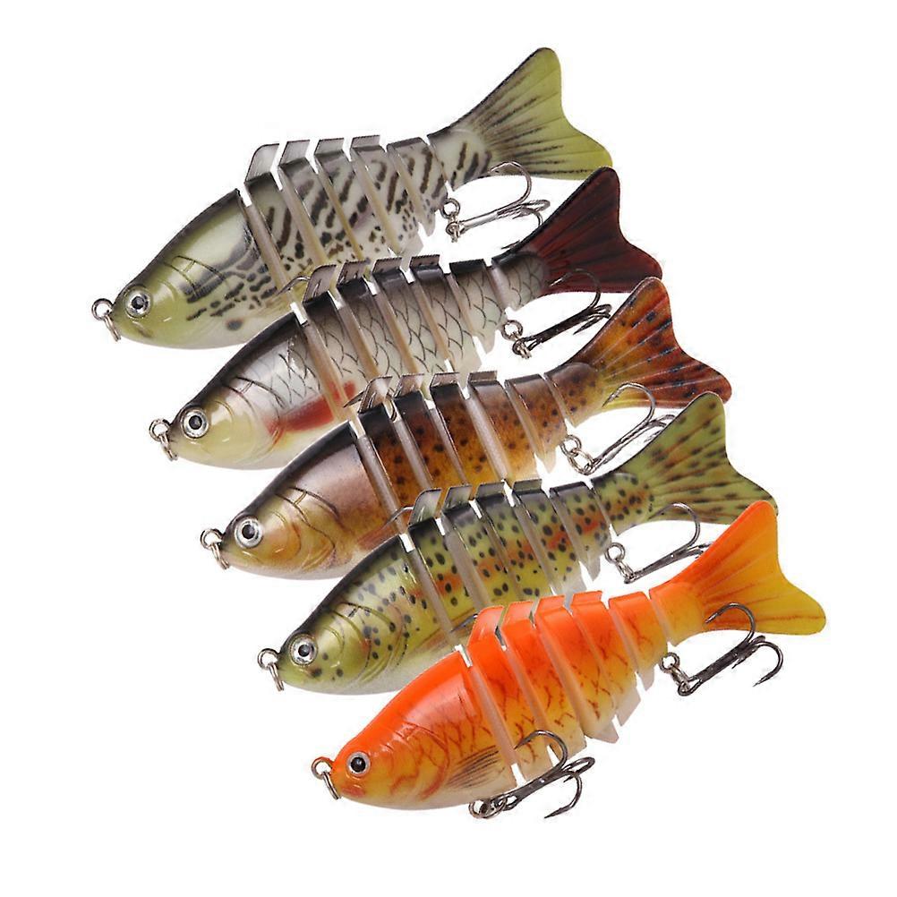Fishing Baits 5Pcs Lifelike Artificial Lures for Outdoor Fishing Enthusiasts in Assorted Colors Durable