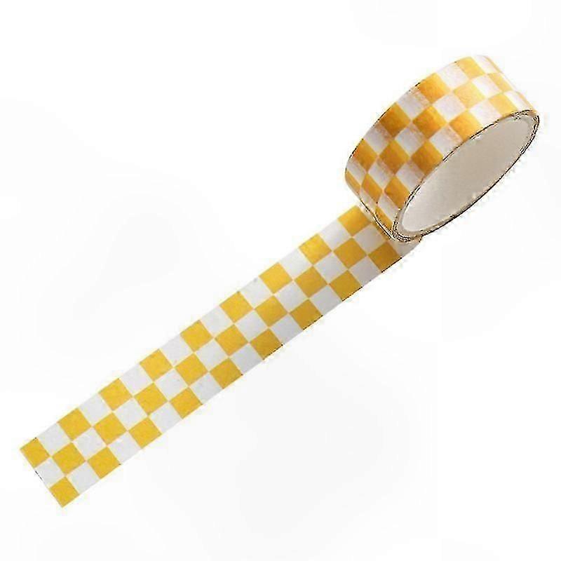 Yellow Removable Washi Tape, 2 Rolls, Fade-Resistant Clear Adhesive for Scrapbooking & Crafting