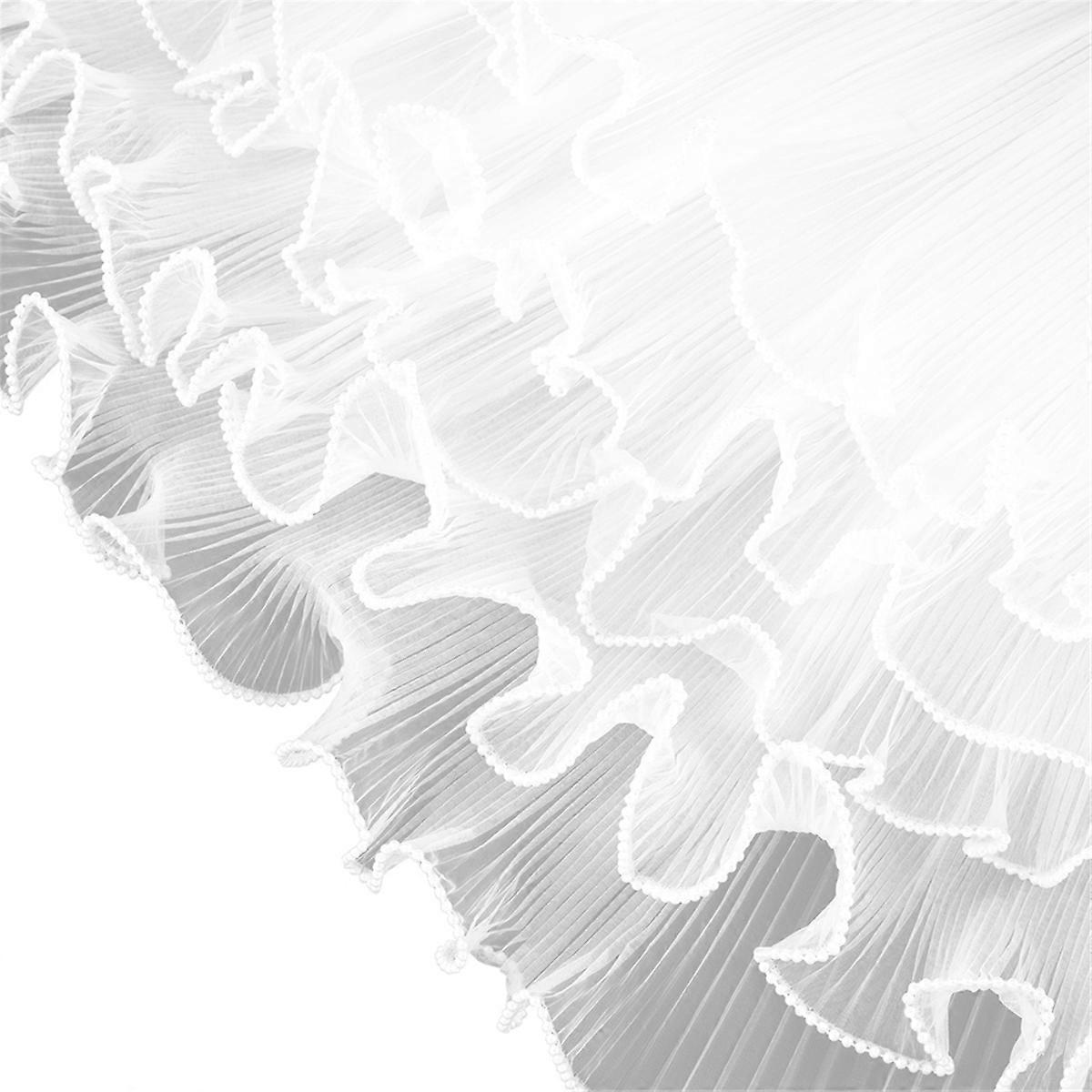 4 Yards Flower Wrapping Paper Pearl Edge, 3pack White