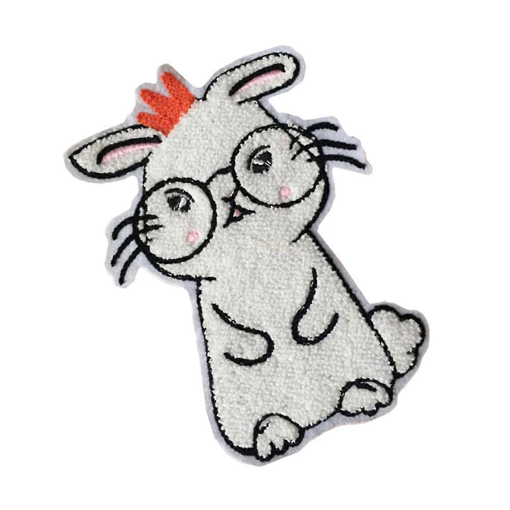 Embroidery Patch Cartoon Rabbit Shape Sewing Patch for Children's Wear Customizing Clothes Multi 1Pack