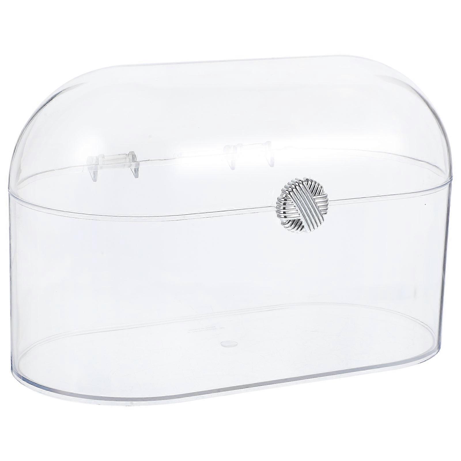 Clear Acrylic Makeup Brush Holder for Storage with Decorative Effect and Smooth Surface 4.7x3.9x6.3 Inches