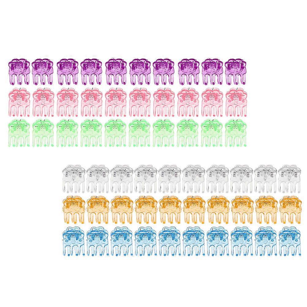 Plastic Flower Shaped Clips 120 Pcs Durable Vine Support Clamps for Gardening Orchid Plant Growth Weatherproof Easy to Use Secure Vines and Stems