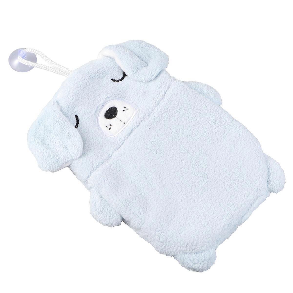 1Pack Cartoon Towel For Baby Bathing Blue Dog Shape Water Absorption 24x18x2cm Quick-Drying