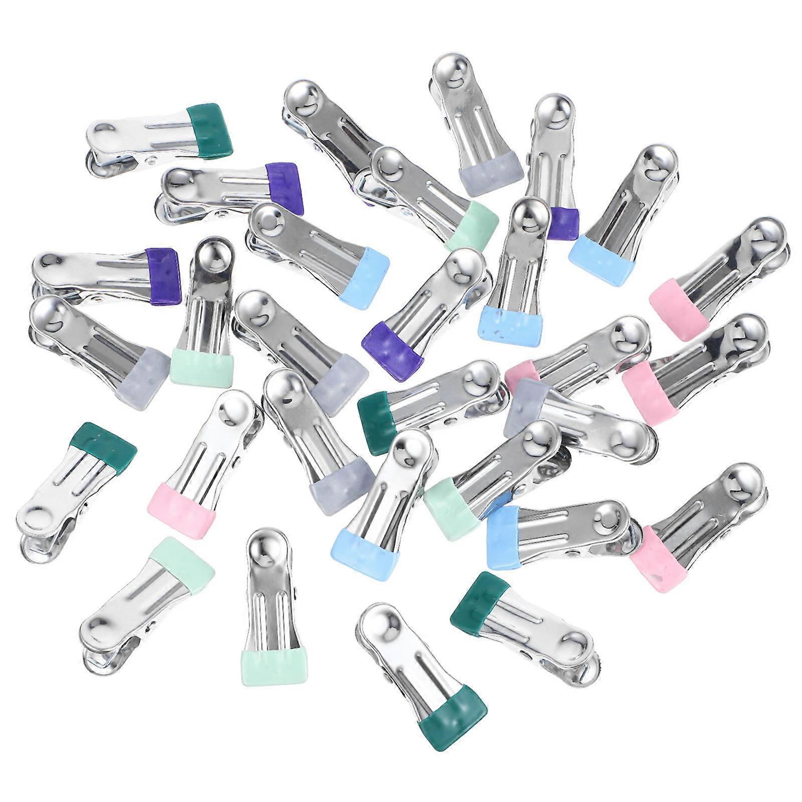 20pcs Non Slip Stainless Steel Clothesline Clips Heavy Duty Utility Clothespins Laundry Drying Clips Versatile Food Clips Indoor Outdoor Use Portable