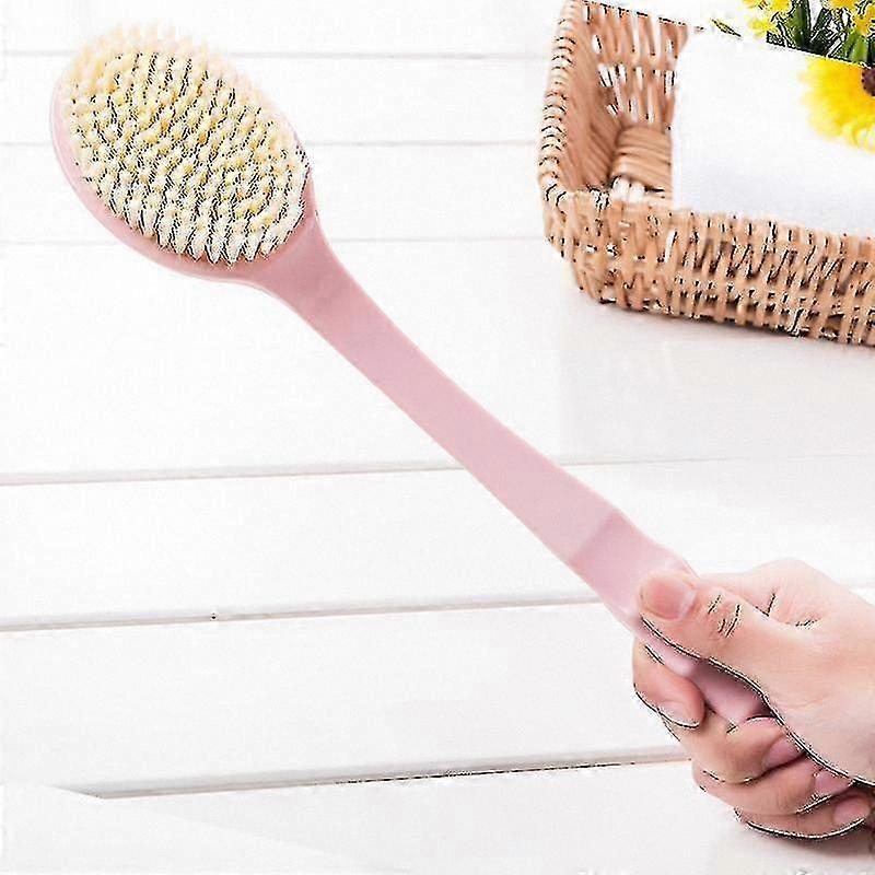 Exfoliating Bath Brush with Handle for Back and Body Cleaning