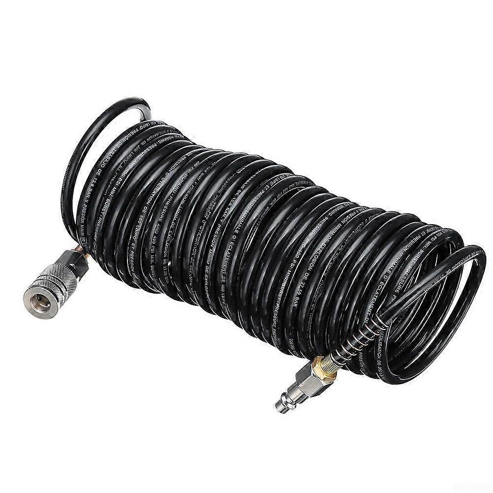 Pneumatic Adapter Quick Coupling Kit with 25ft Flexible PE Air Hose and Superior Bending Performance for Easy Use