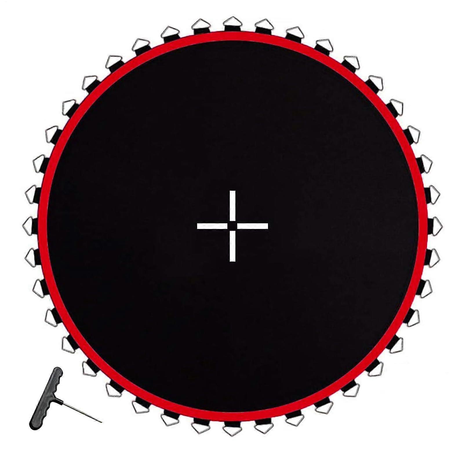 Trampoline Mat, Jumping Mat for Trampoline, Round Outdoor, Replacement Parts black red B: 8 Feet
