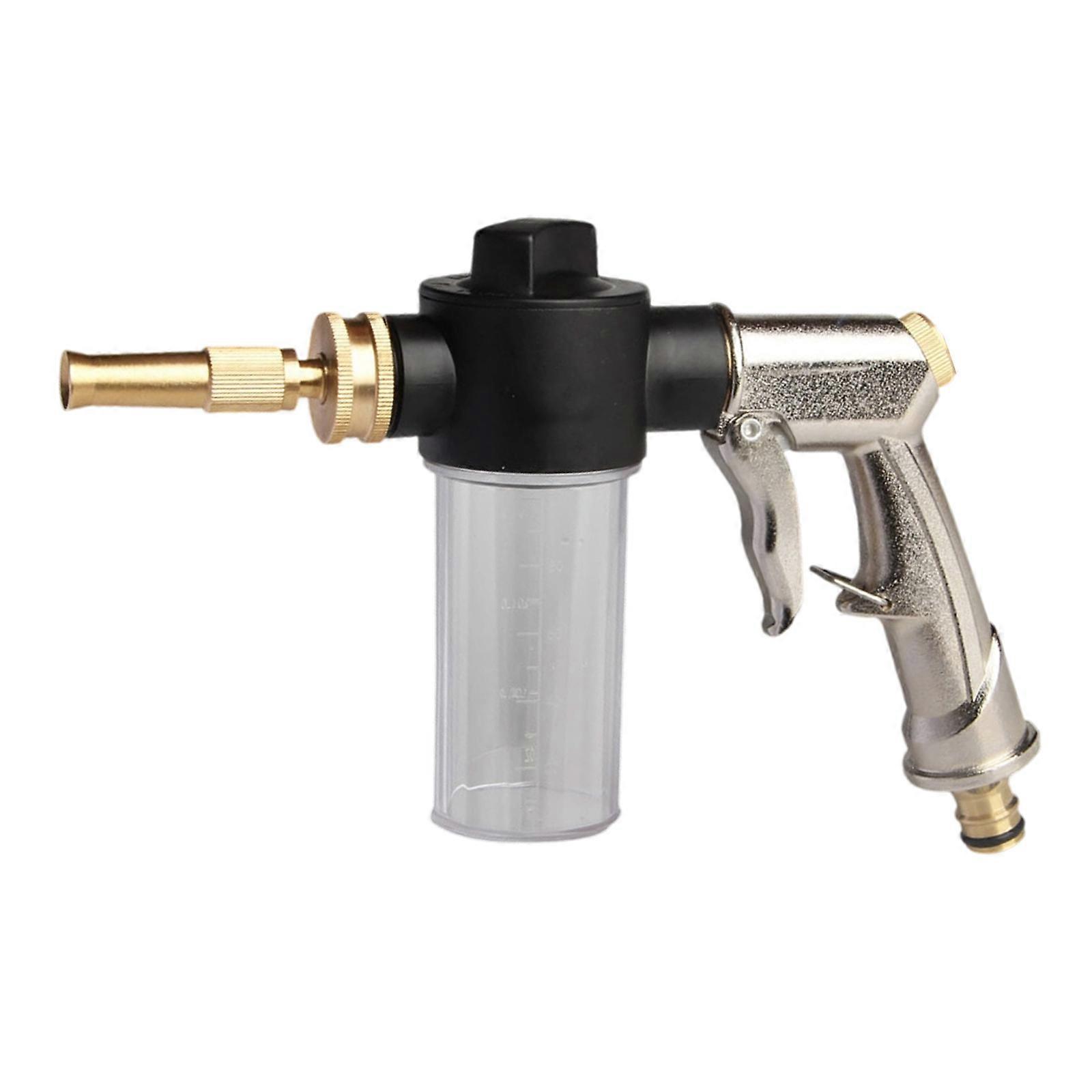 Adjustable Garden Hose Nozzle Sprayer with 3.5oz Soap Dispenser for Efficient Car Wash and Various Home Cleaning Use Multicolor