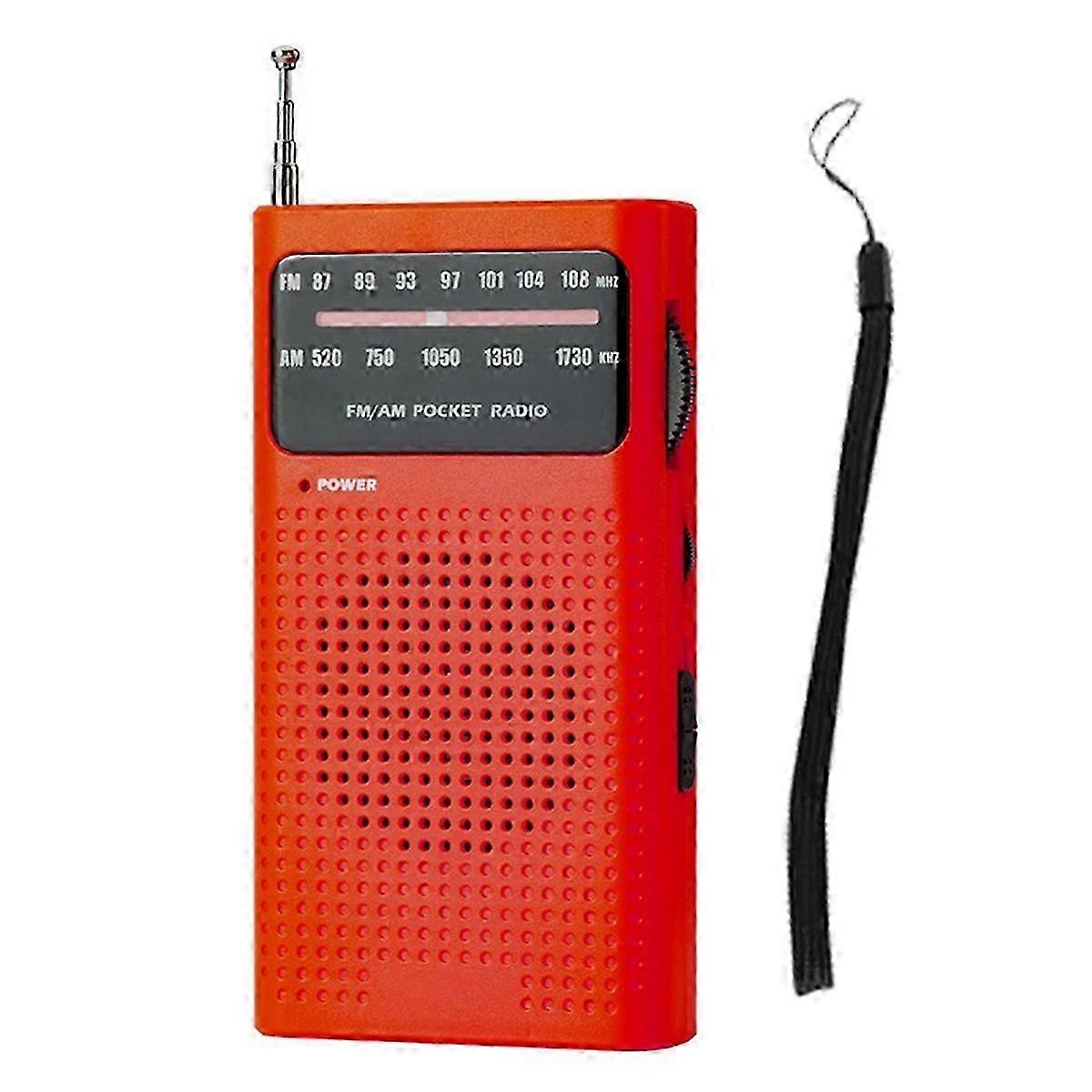 Full-Band Small Portable Radio Mini AM FM Pointer Pocket Radio for Running Compaing Travel Analog