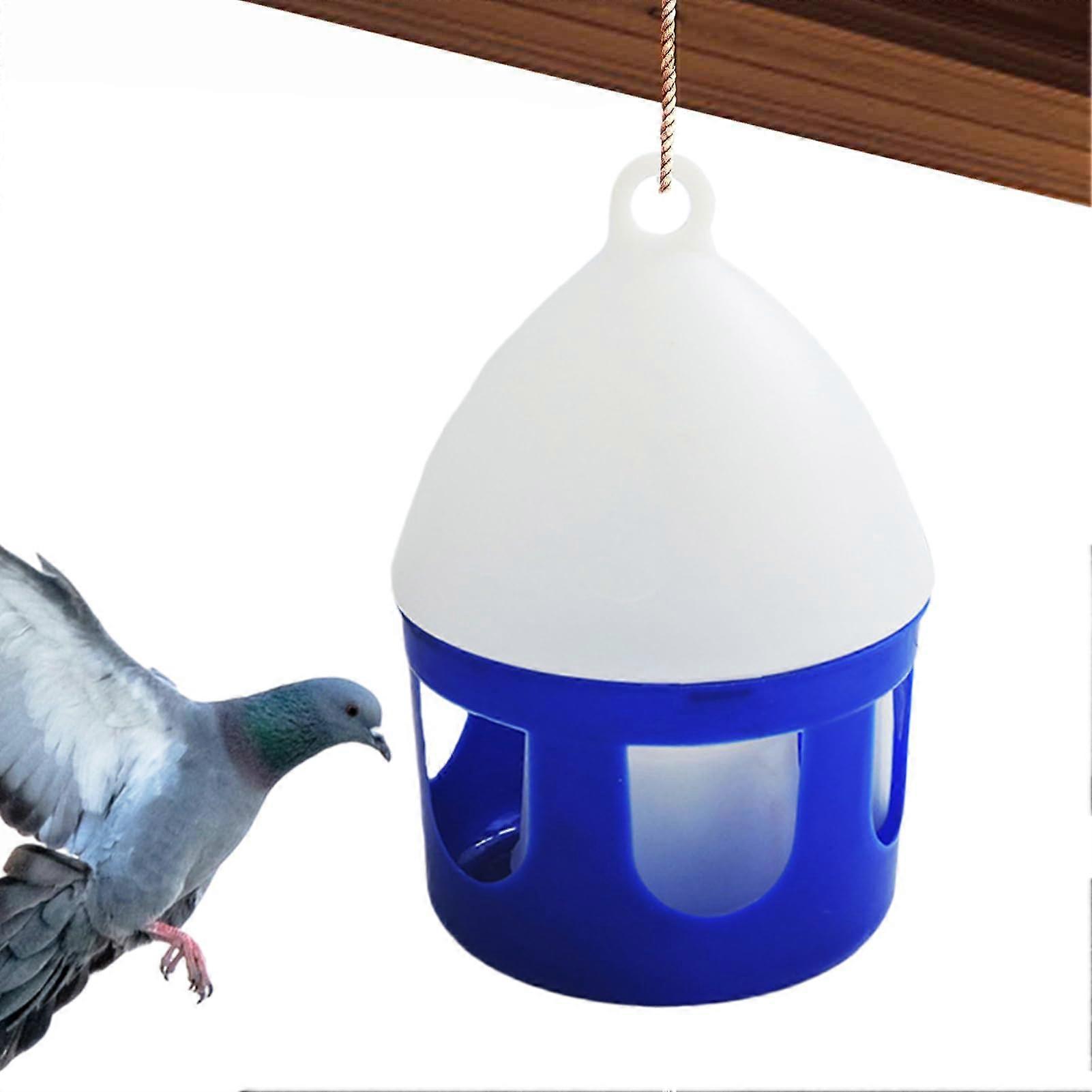 Pigeon Waterer 2-Liter Capacity Outdoor Aviary Waterer With Detachable Splash Guard For Ducks Quail Poultry
