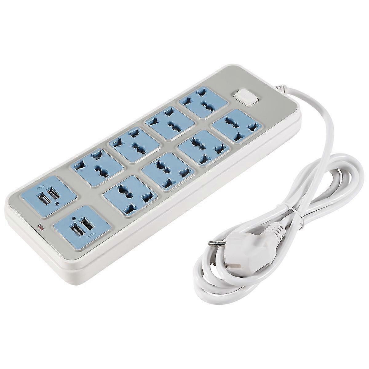 Power Strip with 8 Universal Sockets, 4 USB Sockets, 3000W Power Output, and 6.5-Foot Cord for Multiple Devices