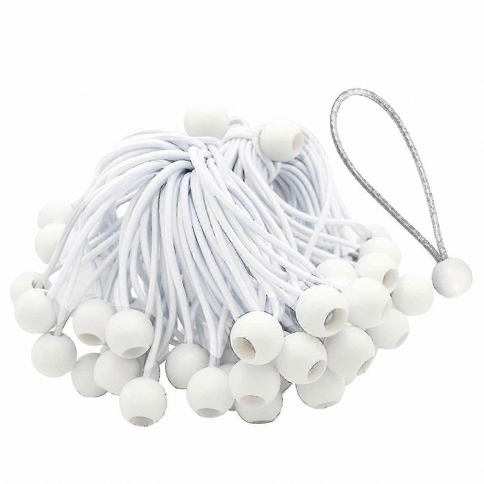50 Pack Elastic Bungee Cords with Toggles for Securing Tarps, Canopies, and Outdoor Gear