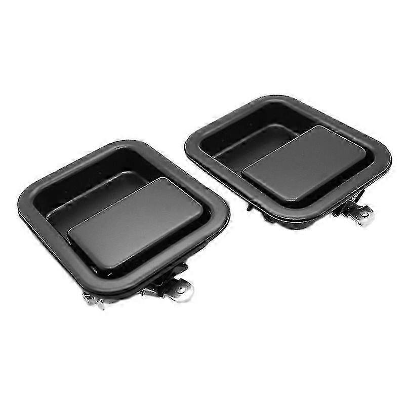 New Metal Front Door Handle Set for Full Door Type, Compatible with 1987-2006 Wrangler TJ, Part Numbers 55176382AE and 55176383AE