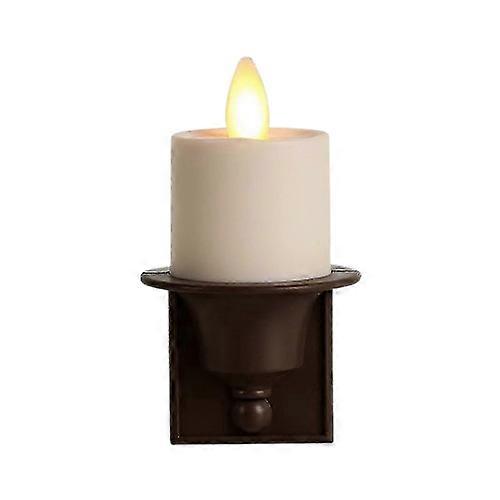 Single Plug-in Candle Nightlight with Realistic Flame Look