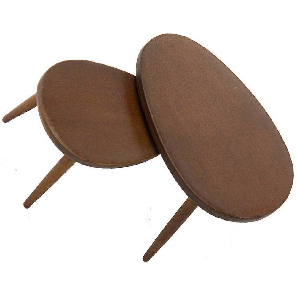 2pcs Miniature Table Model Decorative Dollhouse Furniture for Home Decor, Lightweight Compact Design for Mini House Layout and Landscaping