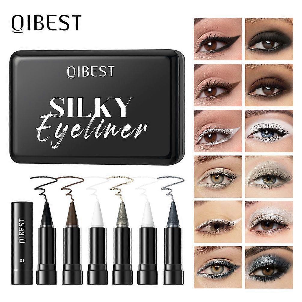 6Pcs Pointed Eyeshadow Stick,Long-Lasting Multi-Use Colorful Eyeliner Pencils,Perfect for Girls Daily Eye Makeup