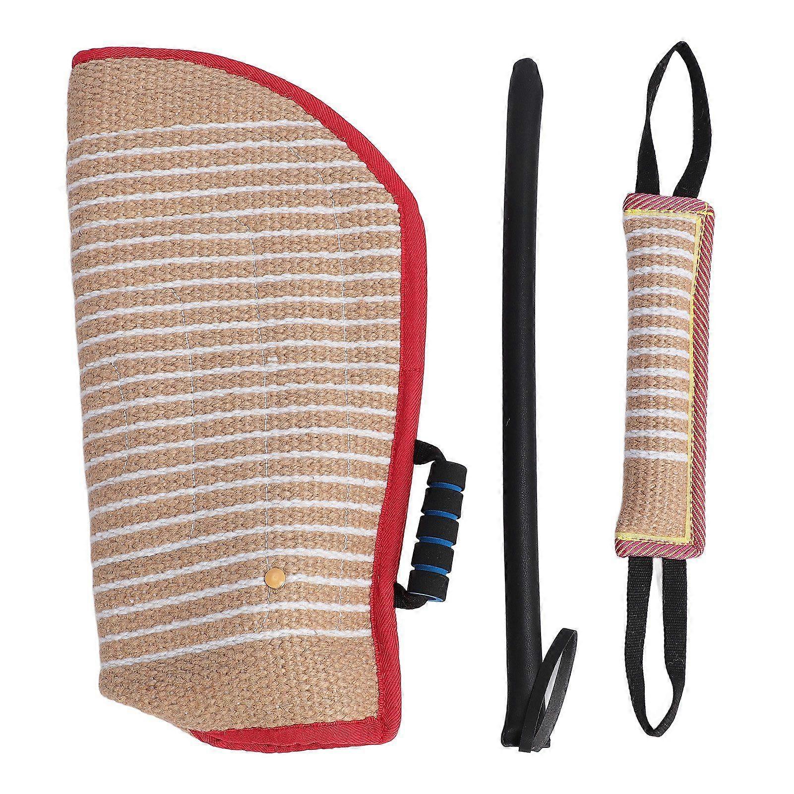 3Pcs Dog Bite Training Set Interactive Protective Dog Bite Sleeve Agitation Stick Bite Pillow Tug Toy for Malinois German Shepherd Mastiff