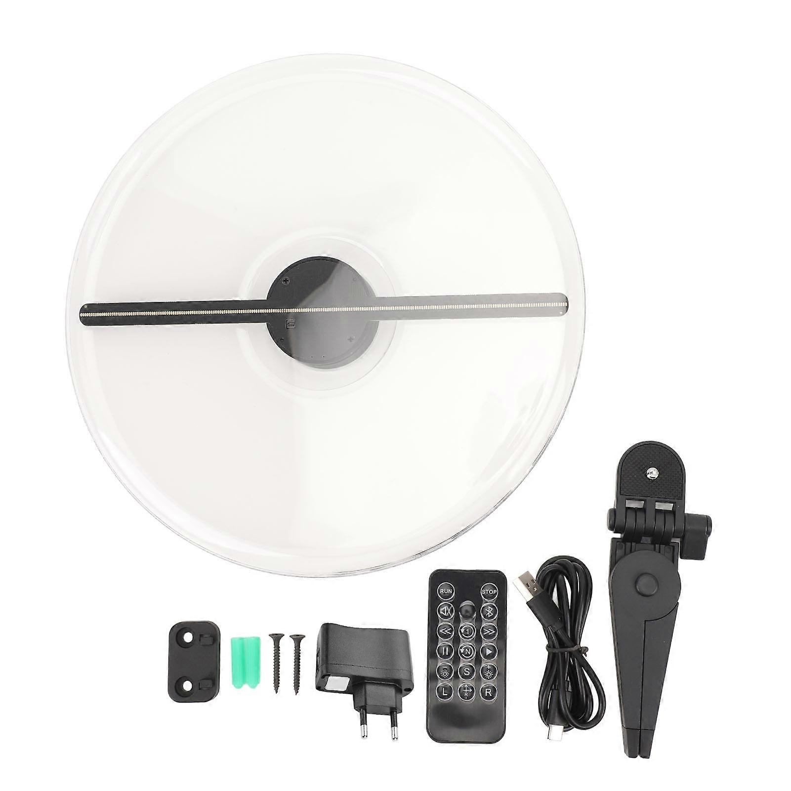 3D Hologram Fan Wireless Fidelity 1300rpm 3D Holographic Projector Advertising Display with 224 LED Beads Remote Control for Shop Party Bar