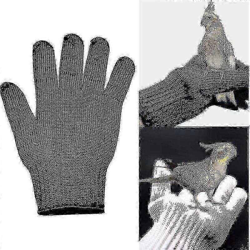 Protective Anti-Bite Gloves with Steel Wire and Padding for Safe Parrot Handling and Training Sessions