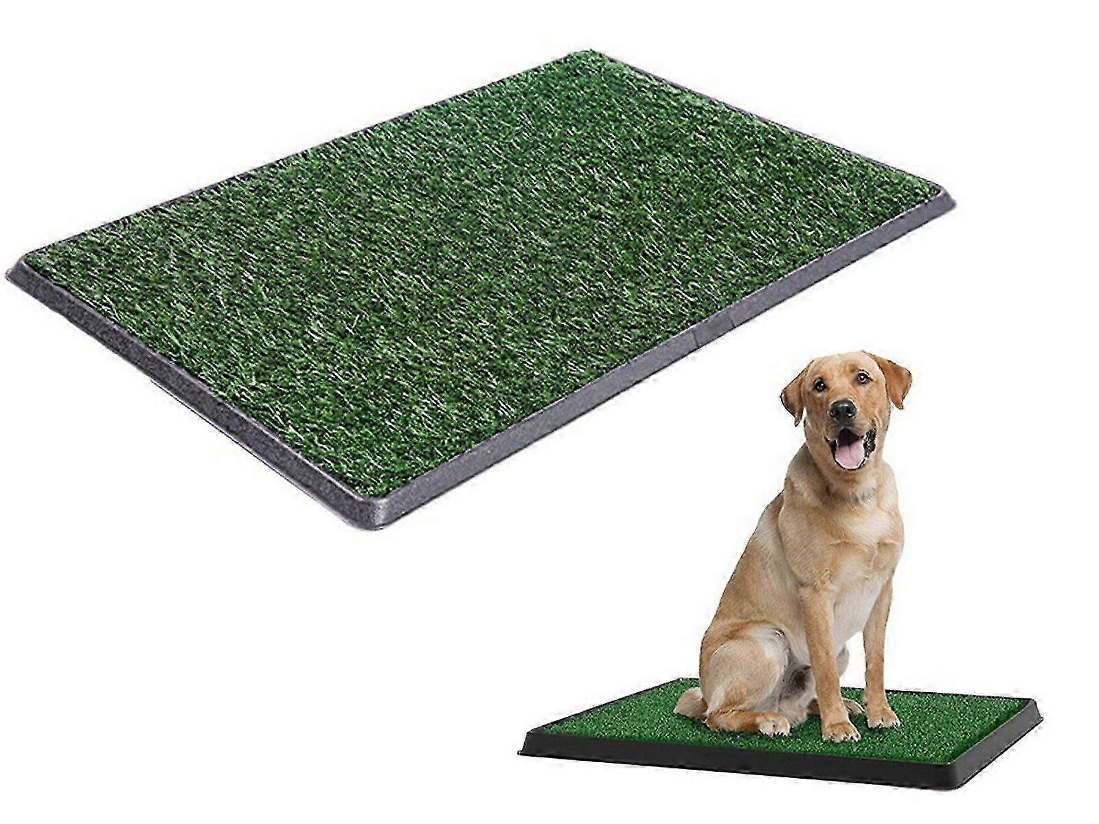 Artificial Grass Dog Potty Pad with Tray Reusable Puppy Pee Trainin...