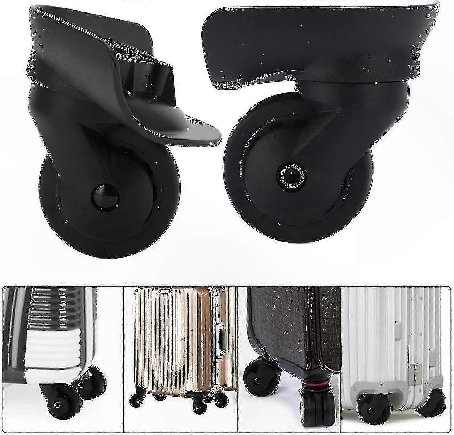 Universal Replacement Wheels for Trolley Luggage Suitcases Casters Pair-Compatible with Most Models