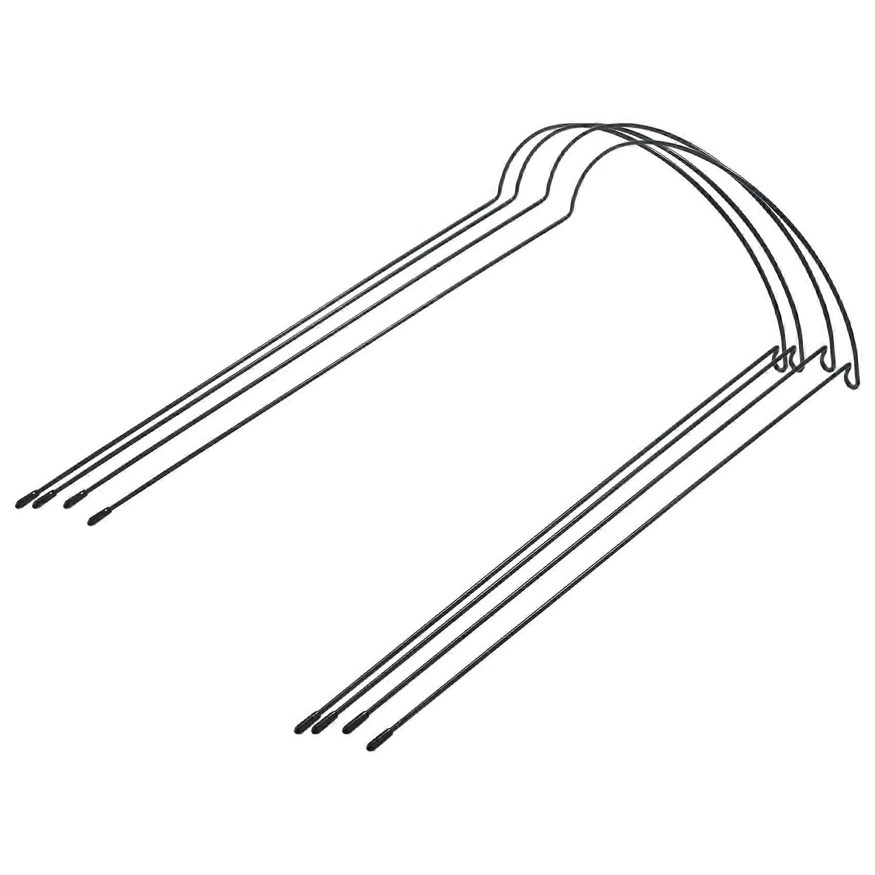 4 Pack Support Stake Metal Garden Stake Green Half Round Support Ring Cage Support