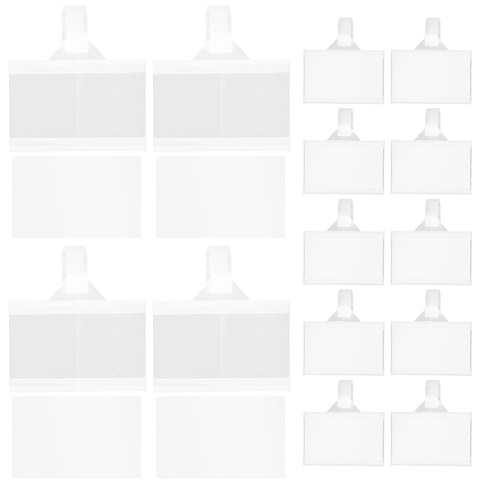 Supermarket Price Tag Display Holder For Retail Stores Transparent Plastic 100 Sets Easy Installation Sign Display