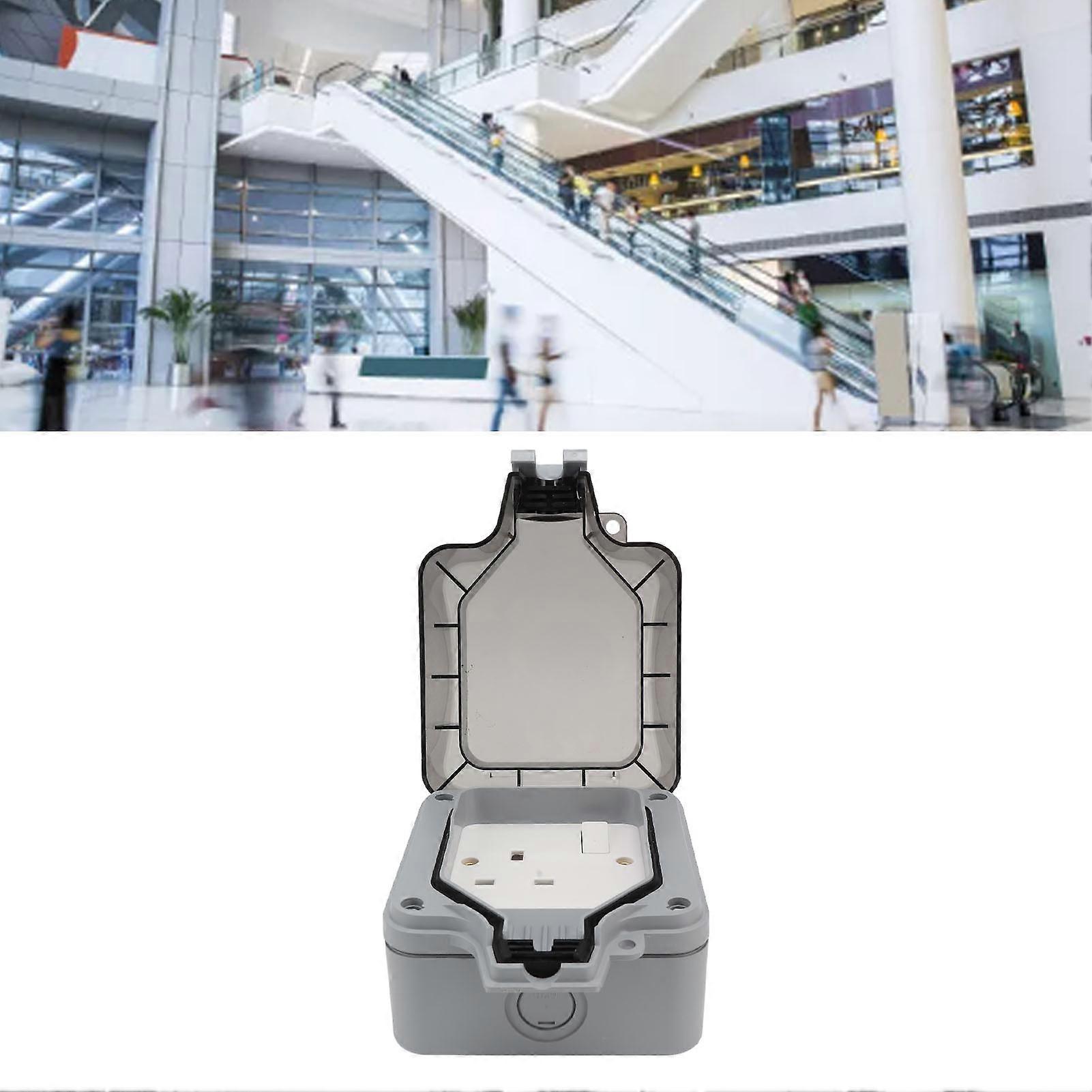 IP66 Waterproof Outdoor Switch Socket Box 15.8x9x11.4cm Splashproof