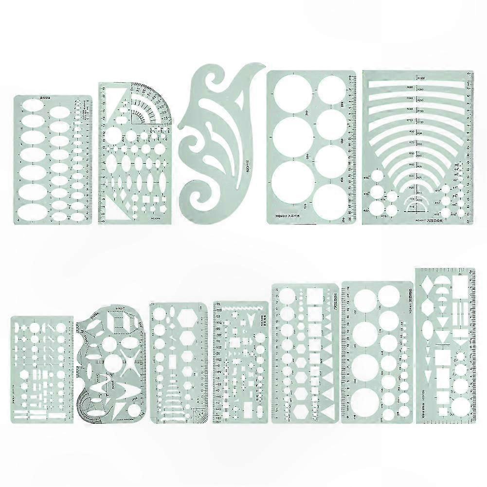 Curve Shaped Grading Rulers for Sewing Pattern Design Drawing Template Set of 12 Pieces