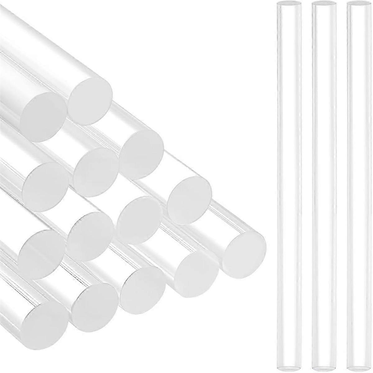 16PCS Clear Acrylic Clay Roller Set - Ideal DIY Tool for Polymer Clay Art with 6.4x0.39inch Slabs