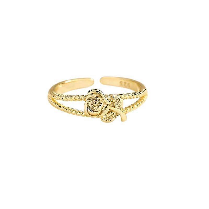 Ouvrir Double Ligne Twist Rose Bague, Simple Mode Index Doigt Bague