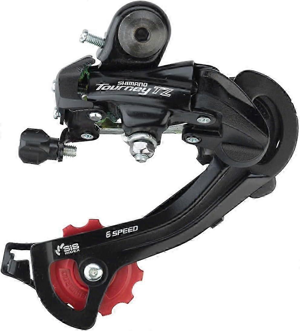 RD-TZ500 Tourney Rear Derailleur, Bracket Included, Red, Speed 6