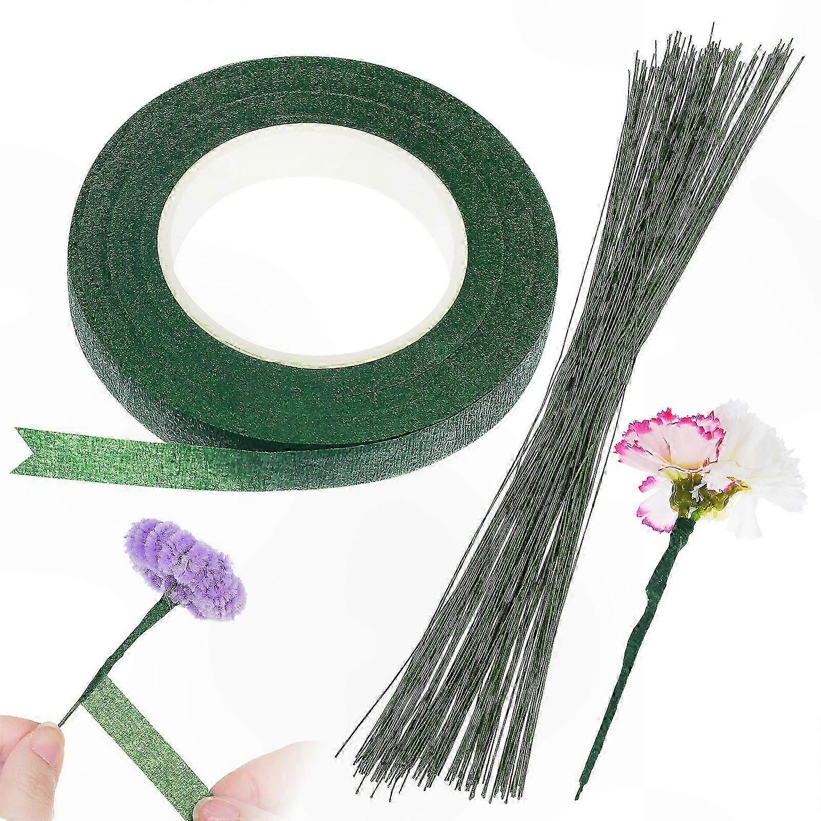 150 Pieces Artificial Flower Stems for DIY Crafts, Bendable Florist Wires for Bouquet Making and Decorative Projects