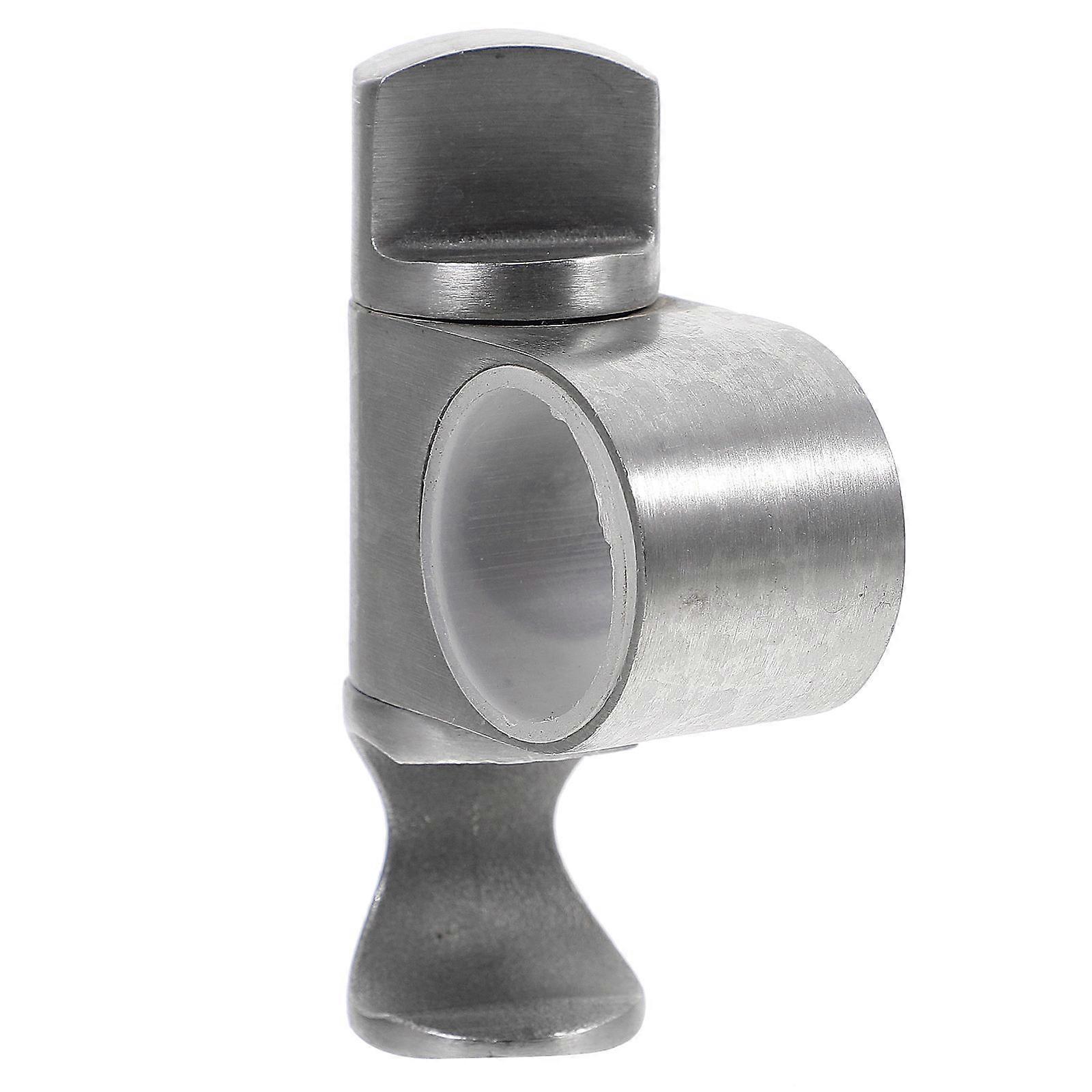 Adjustable Shower Head Holder Clamp for Slide Bar Silver 2Pcs