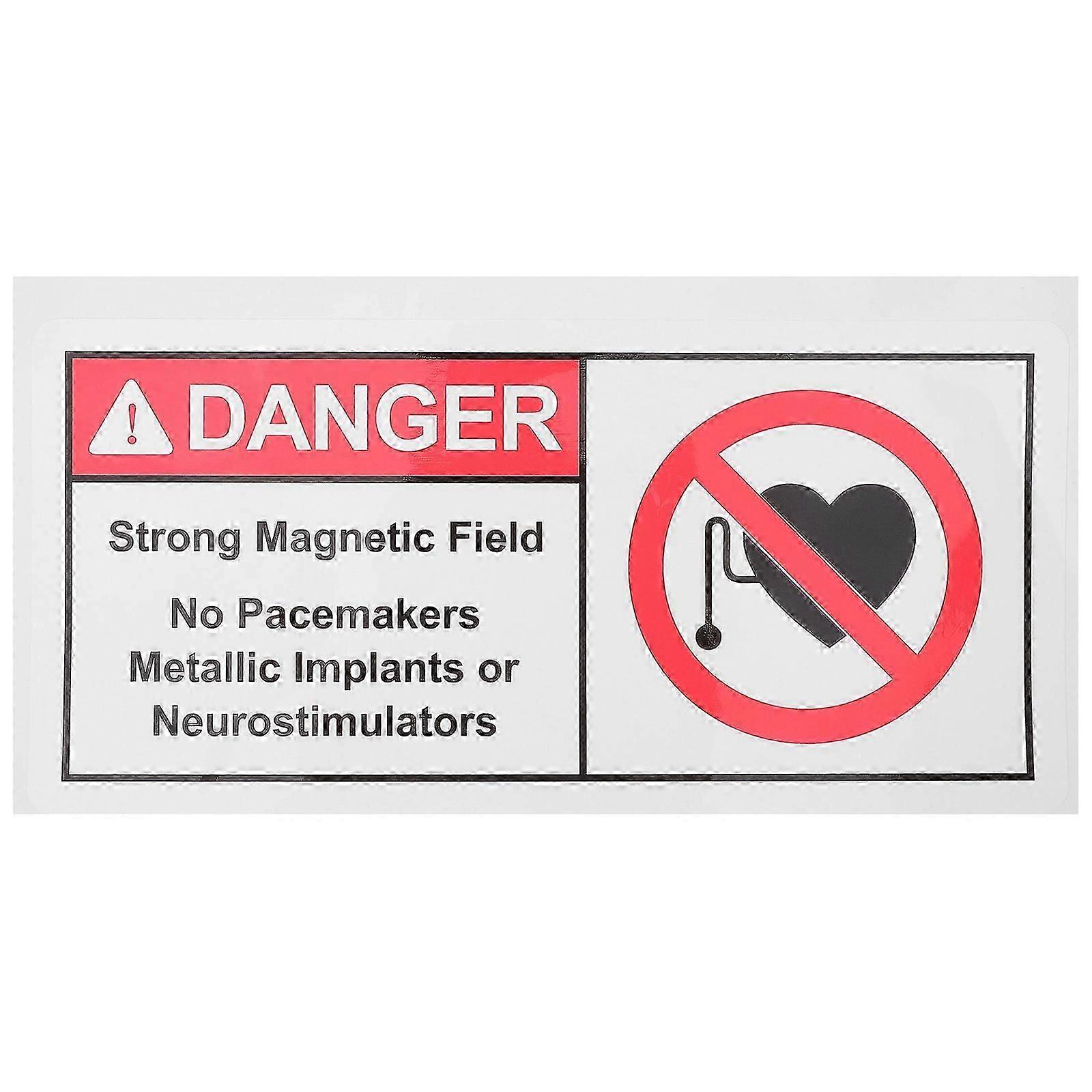 Warning Sticker No Pacemaker Decal Magnetic Field Caution Sticker No Pacemaker Sign Sticker