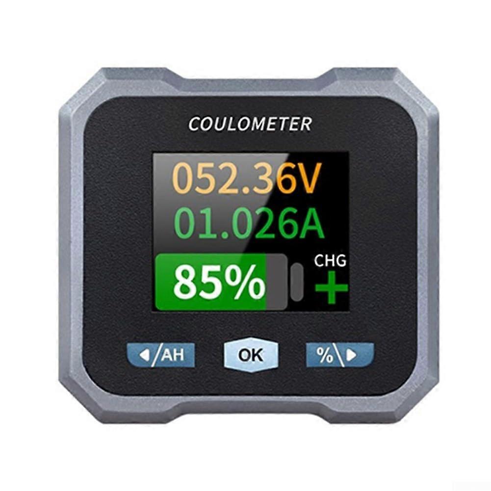 Battery Monitor LCD Voltmeter Ammeter With Shunt 10100V 0100A For RVs Cars Electric Motorcycles Handlebar Bracket
