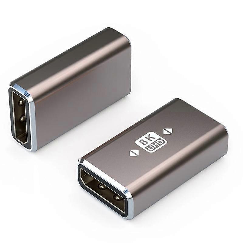 8K 60Hz DisplayPort DP1.4 Kvinne til kvinnelig aluminiumslegering rett adapter
