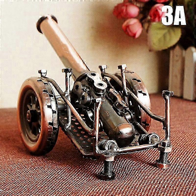 Mini Cannon Model Retro Mental Steel Bronze Crafts Decoration