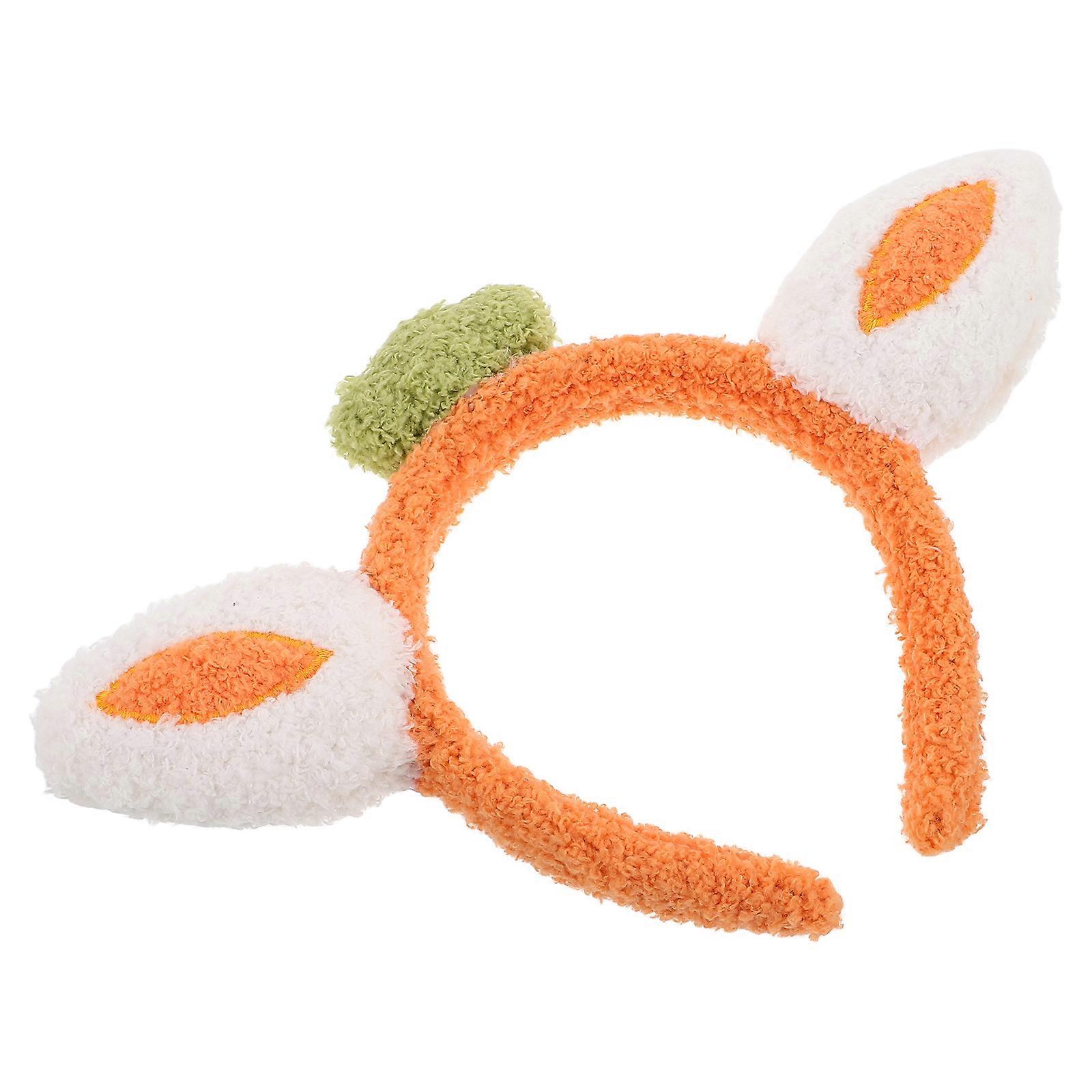 5Pcs Plush Bunny Ears Headband for Face Washing Soft Hairband for Women